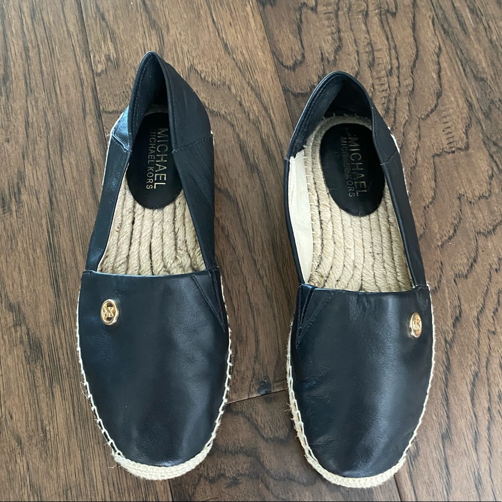 Michael Kors black espadrilles flats